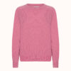 Our classic Caroline pullover in a delicious light pink color for spring. 100% premium cashmere pullover