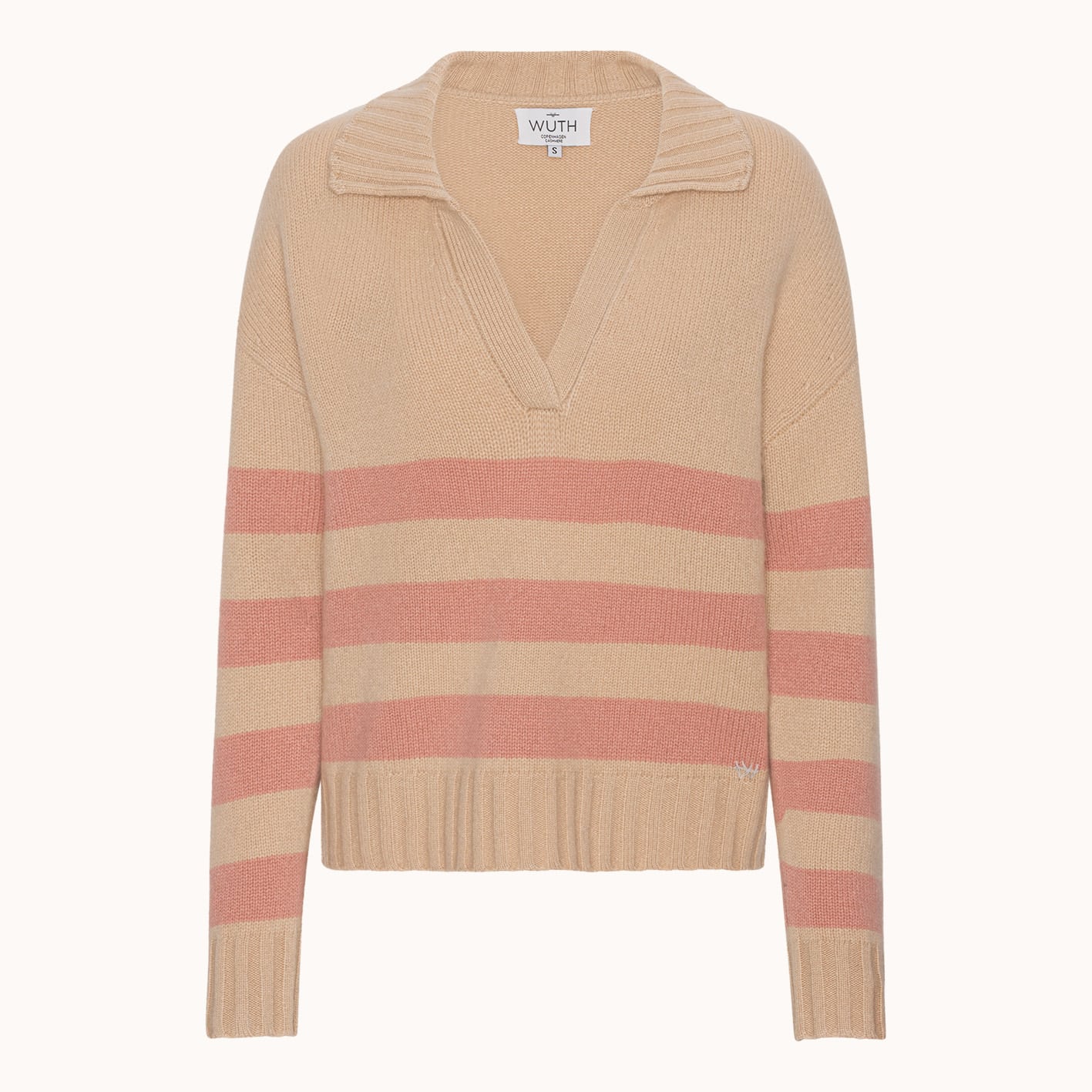 Striped Cashmere Polo Sweater from Wuth Copenhagen