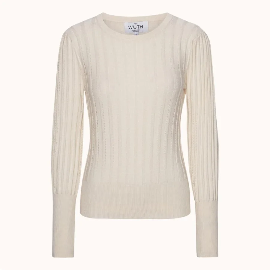 Puff bluse fra Wuth Copenhagen i silke og cashmere.