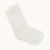 Cashmere socks from Wuth Copenhagen in a classic sand color. 100% cashmere socks.