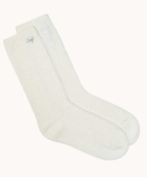 Cashmere socks from Wuth Copenhagen in a classic sand color. 100% cashmere socks.