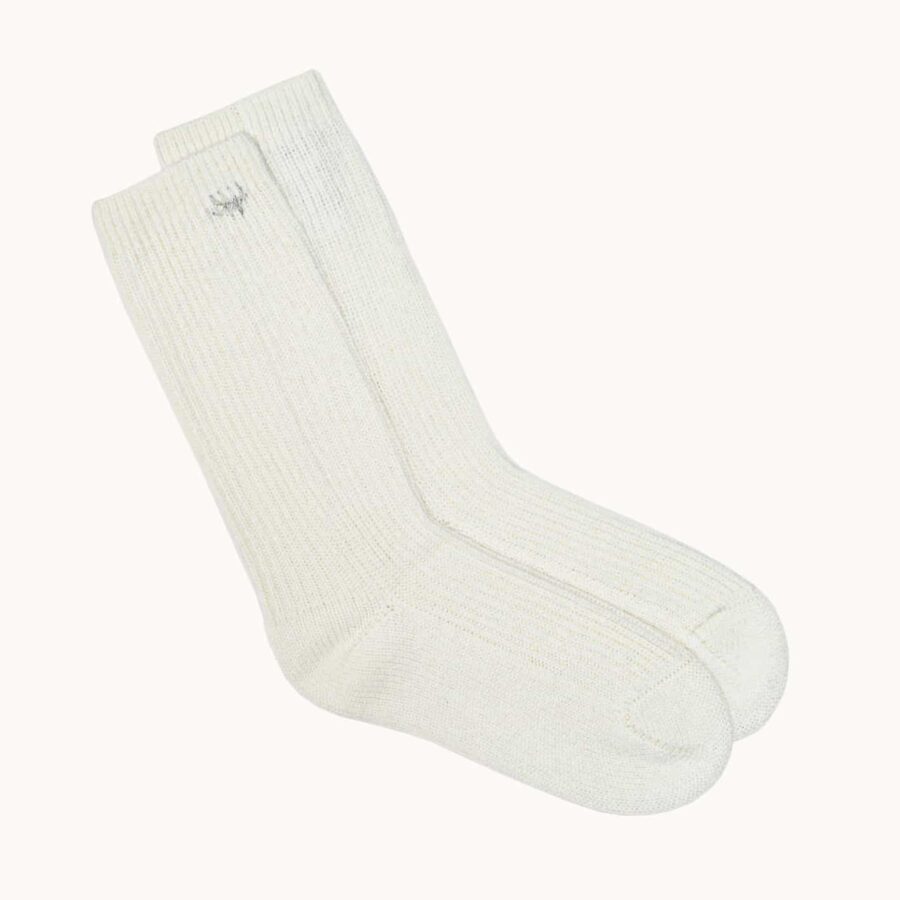 Womens ribbed cashmere socks