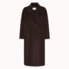 oversize coat I brun fra Wuth Copenhagen. Klassisk uld frakke i 100% uld