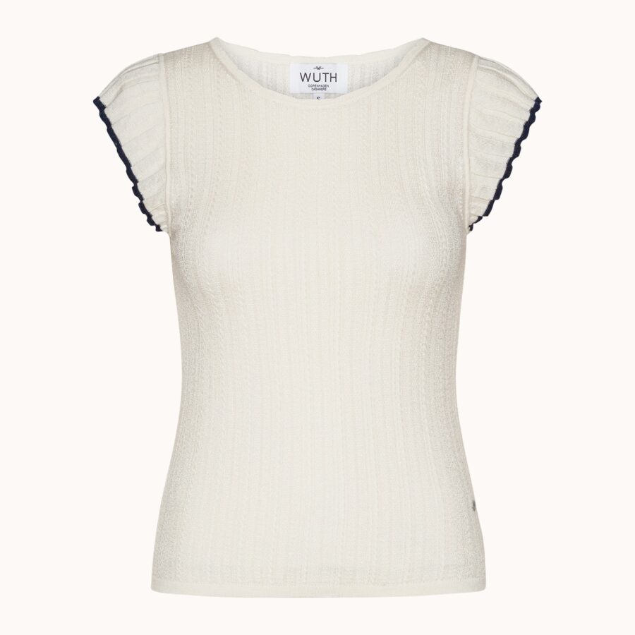 Olivia top fra Wuth Copenhagen i 85% silke og 15% cashmere.